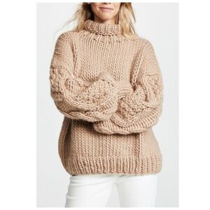 I love Mr. Mittens wool chunky cable knit oversized turtleneck sweater